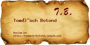 Tomásch Botond névjegykártya