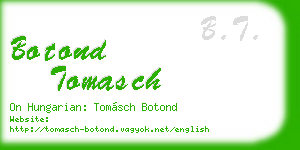 botond tomasch business card