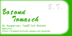 botond tomasch business card